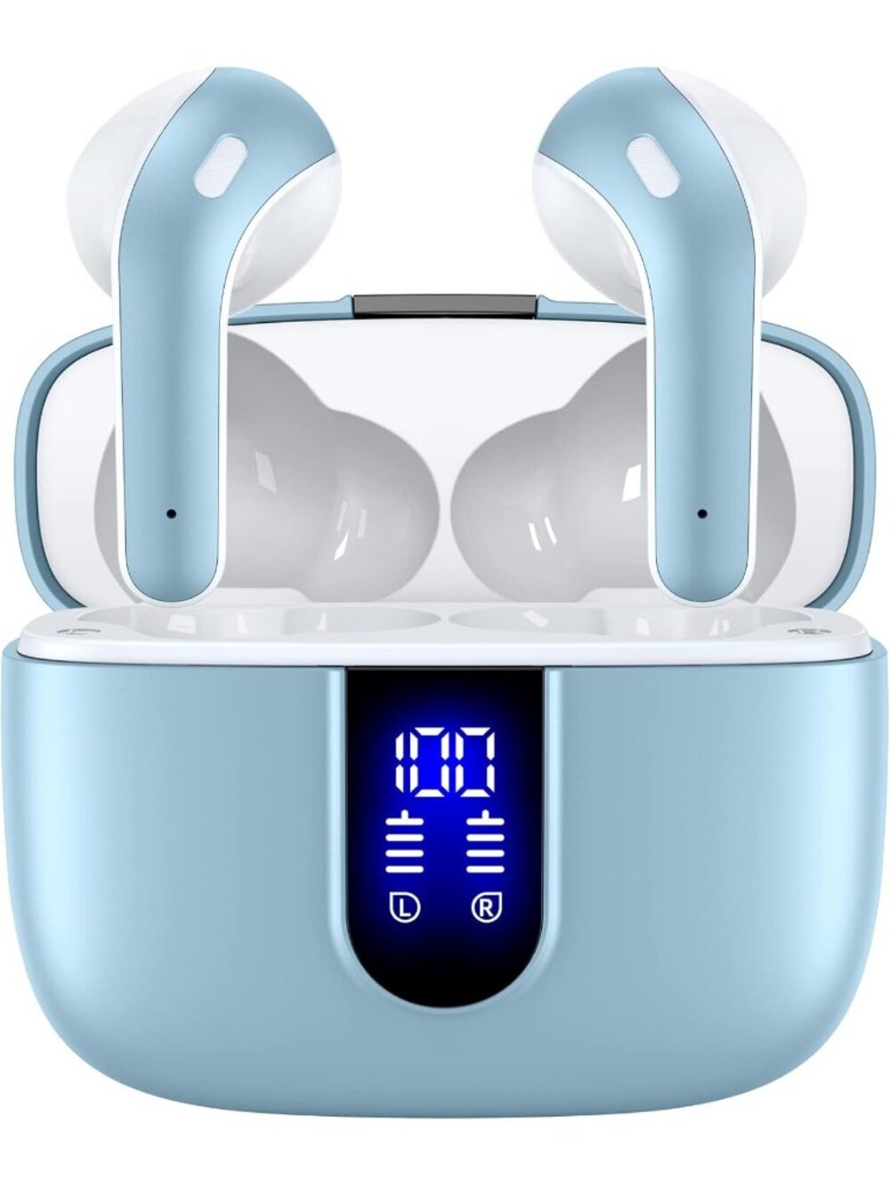 Wireless Olive Green 60H Playback LED Power Display Waterproof Bluetooth Earbud